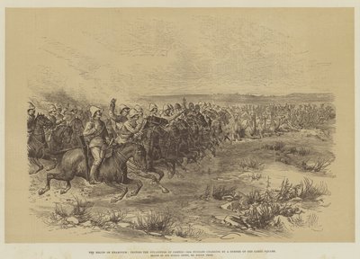 The Relief of Khartoum, Testing the Steadiness of Camels, 19th Hussars Charging by a Corner of the Camel Square by Melton Prior